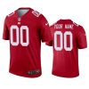 Men's New York Giants Custom Red Inverted Legend Jersey - Replica