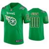 Men's St. Patrick's Day Tennessee Titans Custom Jersey Kelly Green - Replica