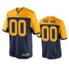 Men's Green Bay Packers Custom Navy 100th Season Throwback Jersey - Replica