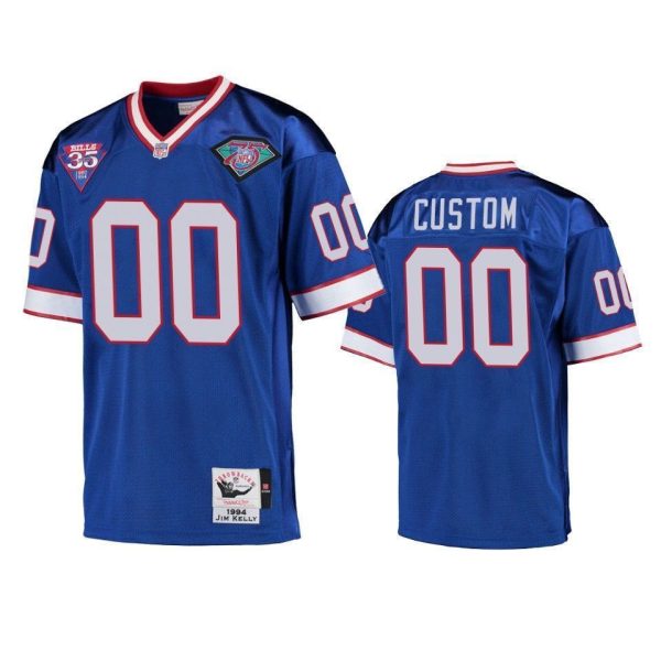 Men's Buffalo Bills Custom Royal Vintage Replica Jersey