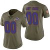 Woman's Buffalo Bills Olive 2017 Salute to Service Limited Customized Jersey - Replica