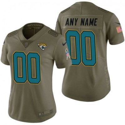 Custom Jaguars Jersey for Women Jacksonville Jaguars Olive 2017 Salute to Service Limited Customized Jersey