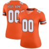 Woman's Custom Denver Broncos Legend Orange Color Rush Jersey - Replica