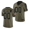 Men's Las Vegas Raiders Customized 2021 Olive Salute To Service Limited Stitched Jersey - Replica