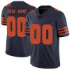 Men's Custom Chicago Bears Limited Navy Blue Alternate Vapor Untouchable Jersey - Replica