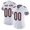 Woman's Custom Chicago Bears Limited White Vapor Untouchable Jersey - Replica