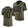 Men's Olive Green Bay Packers ACTIVE PLAYER Custom 2021 Salute To Service Limited Stitched Jersey - Replica