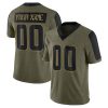 Customized Vikings Jersey for Men CUSTOM MINNESOTA VIKINGS LIMITED OLIVE 2021 SALUTE TO SERVICE JERSEY