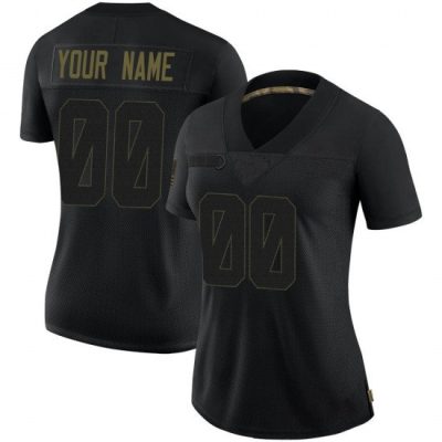 Customized Vikings Jersey for Women CUSTOM MINNESOTA VIKINGS LIMITED BLACK 2020 SALUTE TO SERVICE JERSEY