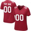 Woman's New York Giants Alternate Custom Game Jersey - Red - Replica