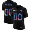 Men's Carolina Panthers Customized 2020 Black Crucial Catch Limited Stitched Jersey - Replica