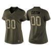 Woman's Carolina Panthers Olive Camo Salute to Service Veterans Day Customized Jersey - Replica