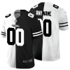 Men's Carolina Panthers Custom Black White Split Limited Stitched Jersey - Replica