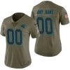 Woman's Carolina Panthers Olive 2017 Salute to Service Limited Customized Jersey - Replica