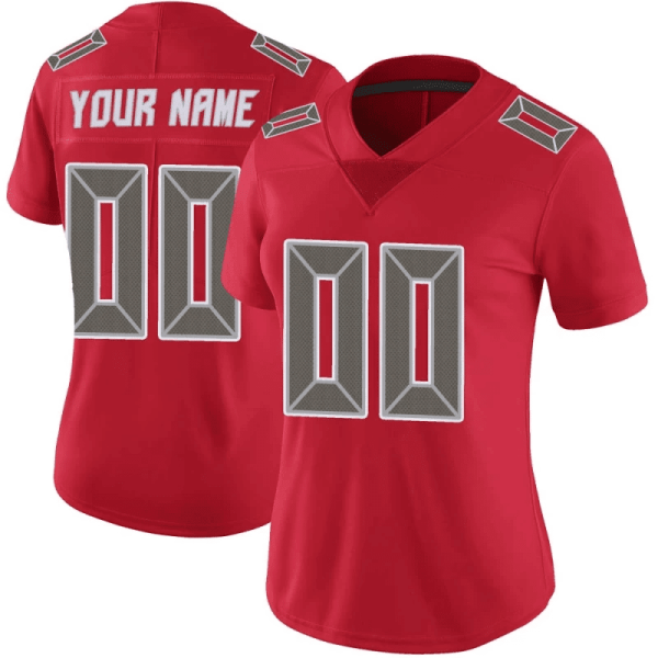 Woman's Custom Tampa Bay Buccaneers Color Rush Jersey - Limited Red - Replica