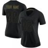 Woman's San Francisco 49ers Custom 2020 Salute To Service Jersey - Black Limited - Replica