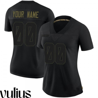 49ers Custom Jersey, Black Woman's, 2020 Salute To Service Jersey - Replica