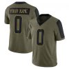 Men's Custom Seattle Seahawks 2021 Salute To Service Jersey - Limited Olive - Replica