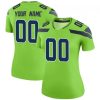 Woman's Custom Seattle Seahawks Color Rush Neon Jersey - Legend Green - Replica