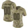 Woman's Custom Seattle Seahawks 2018 Salute to Service Jersey - Limited Camo - Replica