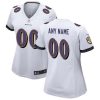 Raven Jersey Custom for Women White Baltimore Ravens Custom Game Jersey