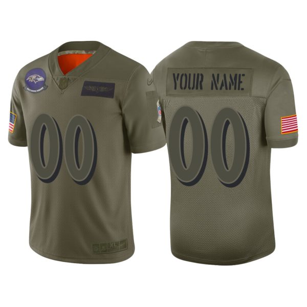 Ravens Jersey Custom for Men Baltimore Ravens 2019 Salute to Service Camo Jersey - Limited