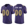 Ravens Jersey Custom for Men Baltimore Ravens 100th Season #00 Custom Purple Color Rush Jersey