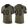 Men's Custom Baltimore Ravens 2021 Salute To Service Limited Jersey - Olive