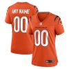 Custom Bengals Jersey for Women Orange Cincinnati Bengals Alternate Game Custom Jersey