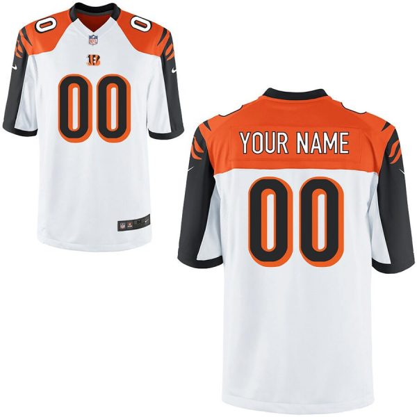 Custom Bengals Jersey for Men Cincinnati Bengals Road Game Jersey - Custom