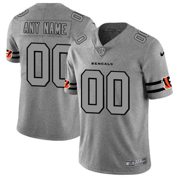 Custom Bengals Jersey for Men Cincinnati Bengals Customized 2019 Gray Gridiron Gray Vapor Untouchable Limited Jersey