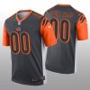 Custom Bengals Jersey for Men Cincinnati Bengals Custom Silver Inverted Legend Jersey