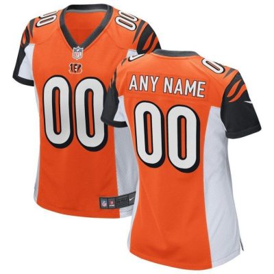 Custom Bengals Jersey for Women Cincinnati Bengals ’s 2018 Alternate Custom Game Jersey – Orange