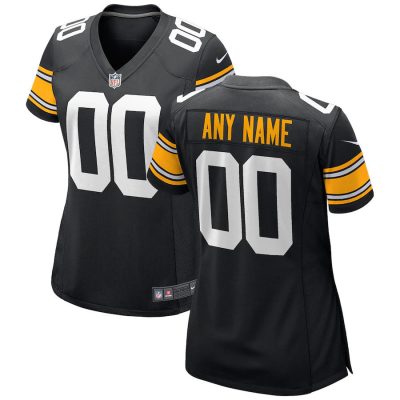 Custom Steelers Jersey for Women Pittsburgh Steelers Alternate Game Jersey - Custom