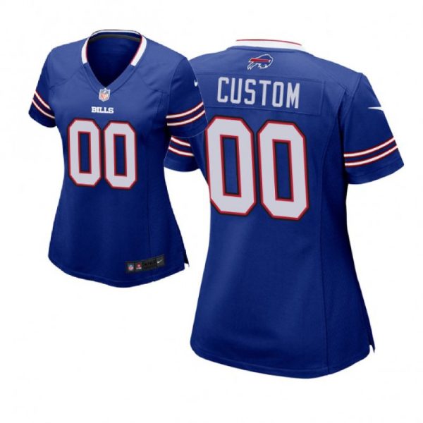 Woman's Buffalo Bills Custom Royal Game Jersey - Replica