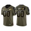 Men's Olive Custom #00 Buffalo Bills 2021 Salute To Service Golden Limited Jersey - Replica