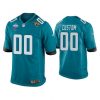 Custom Jaguars Jersey for Youth Custom Jacksonville Jaguars #00 Teal 2021 London Games Patch Game Jersey