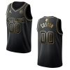 Men's North Carolina Tar Heels #00 Custom NCAA Golden Edition Jersey - Black - Replica