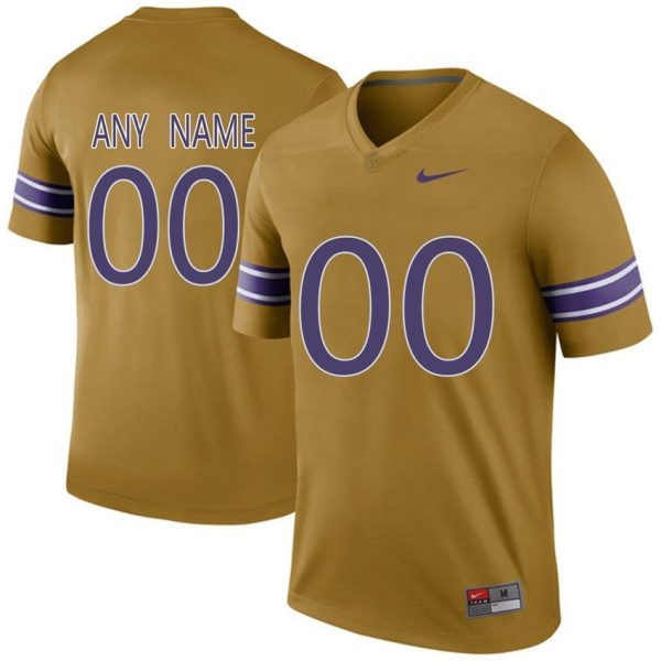 Men's LSU Tigers Gridiron Gold College Limited Throwback Football Customized Jersey - Replica