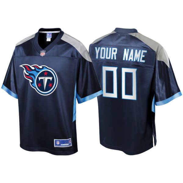 Men's Tennessee Titans Custom Icon Jersey - Navy - Replica