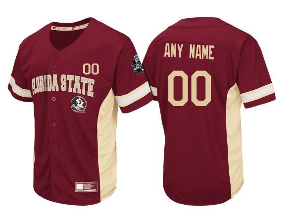 Men's Florida State Seminoles Cardinal Custom Baseball Jersey , Baseball Uniform - Replica