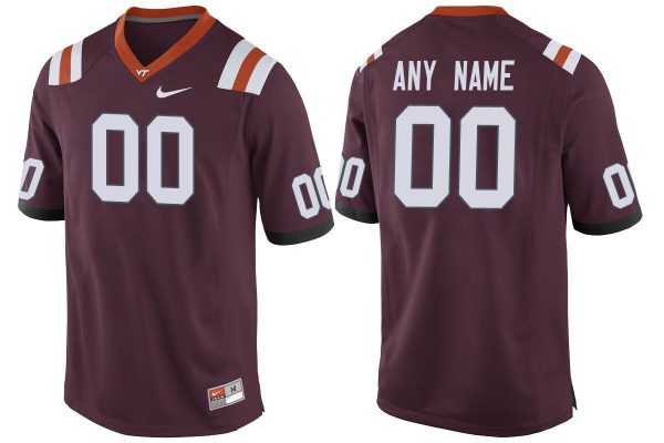 Men's Virginia Tech Hokies Maroon Player Custom Performance Jersey - Replica