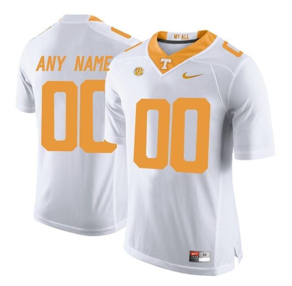 Men's Tennessee Volunteers White College Limited Football Customized Jersey - Replica