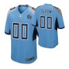 Men's - Tennessee Titans #00 Custom Light Blue Game Jersey - Replica