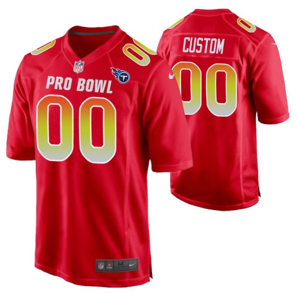 Men's AFC Tennessee Titans Custom 2019 Pro Bowl Game Jersey - Red - Replica