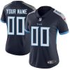 Woman's Tennessee Titans Navy Blue Hom Customized Vapor Untouchable Limited Jersey - Replica