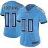 Woman's Tennessee Titans Light Blue Alternate Customized Vapor Untouchable Limited Jersey - Replica