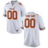 Men's Texas Longhorns White Customized Football Jersey , Custom Texas Longhorns Jersey - Replica