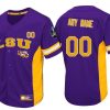 Men's LSU Tigers Purple Custom Baseball Jersey , Baseball Uniform - Replica