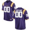 Men's LSU Tigers Purple Customized Football Jersey - Replica